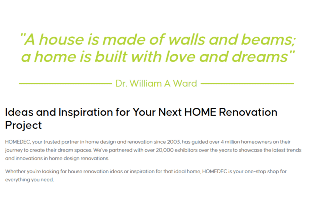 MegaHome's Track Record and HOMEDEC's Market Positioning